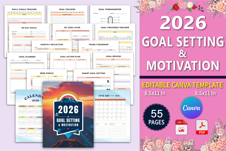 2026 Goal Setting & Motivation Planner example image 1