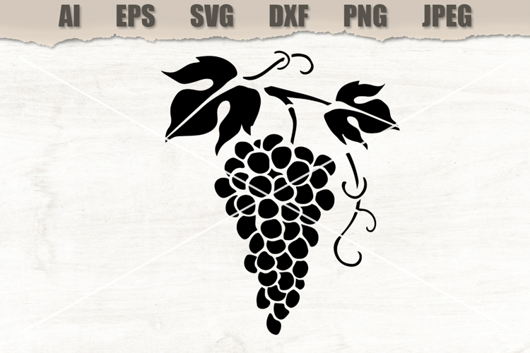 Stencil Grape Cluster
