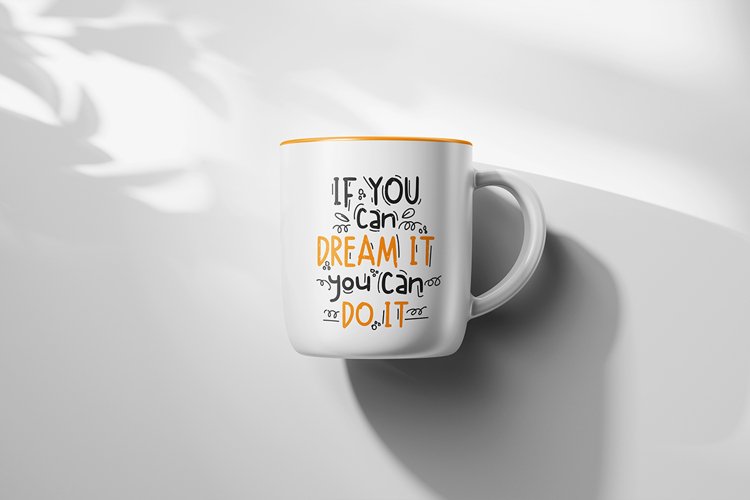 Cup on Surface with Plant Shadow Mockup example image 1