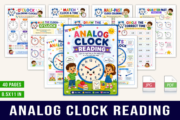 Analog Clock Reading example image 1