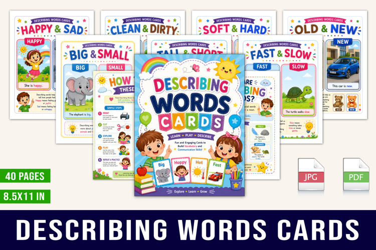 Describing Words Cards