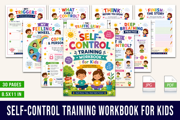 self control workbook kdp interior