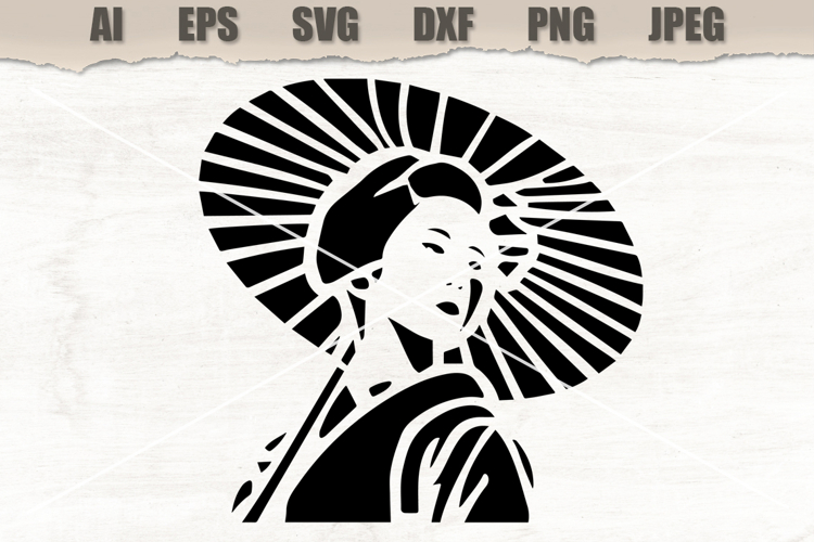 Stencil Asian Woman