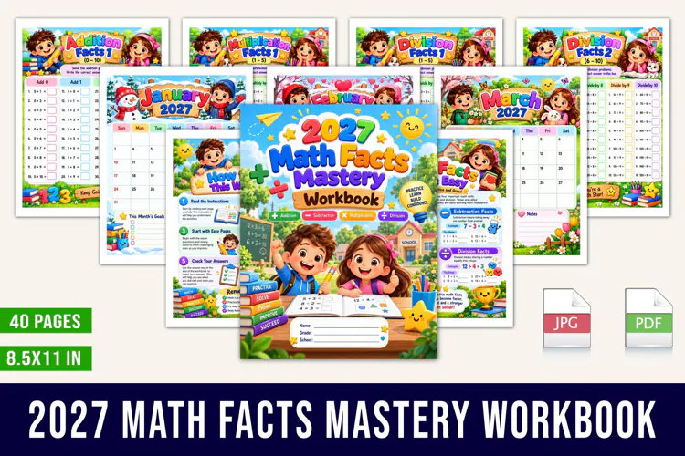 2027 Math Facts Mastery Workbook