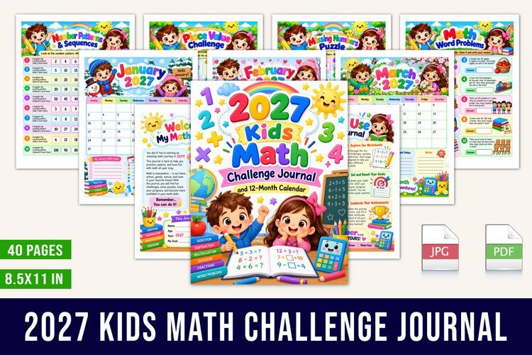 2027 Kids Math Challenge Journal example image 1