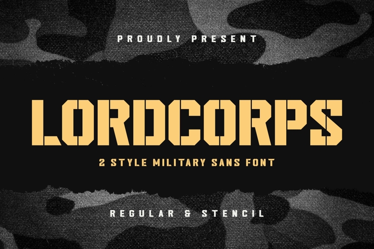 Lordcorps - Stylish Military Sans Font