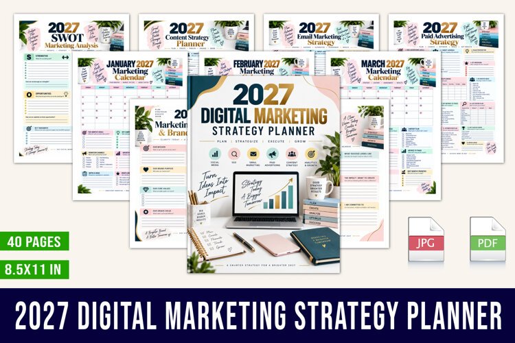 2027 Digital Marketing Strategy Planner example image 1