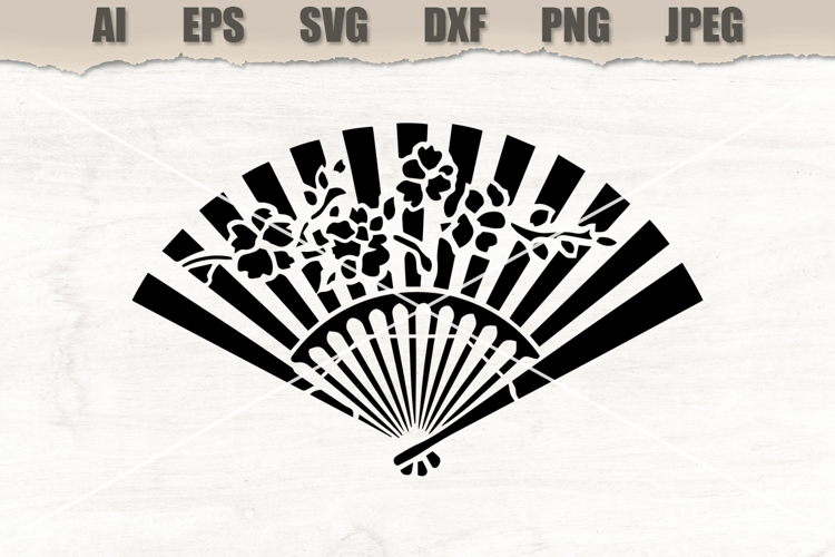 Stencil Hand Fan