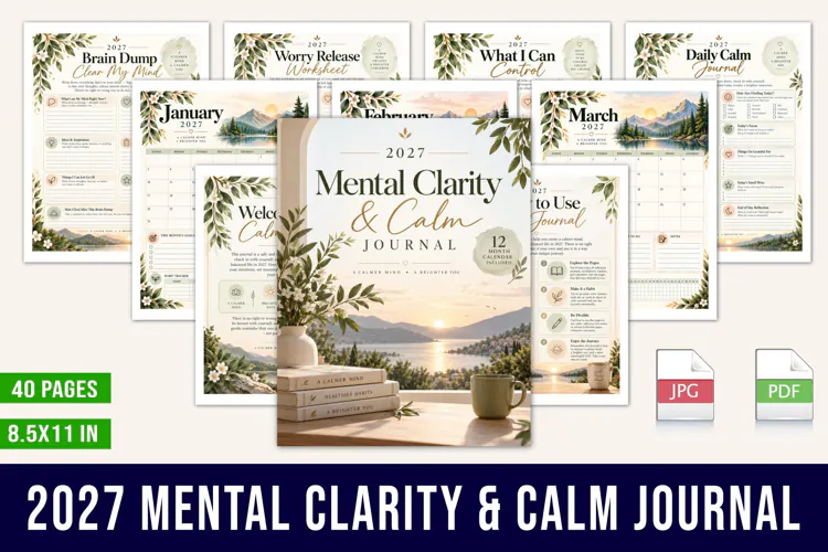 2027 Mental Clarity & Calm Journal