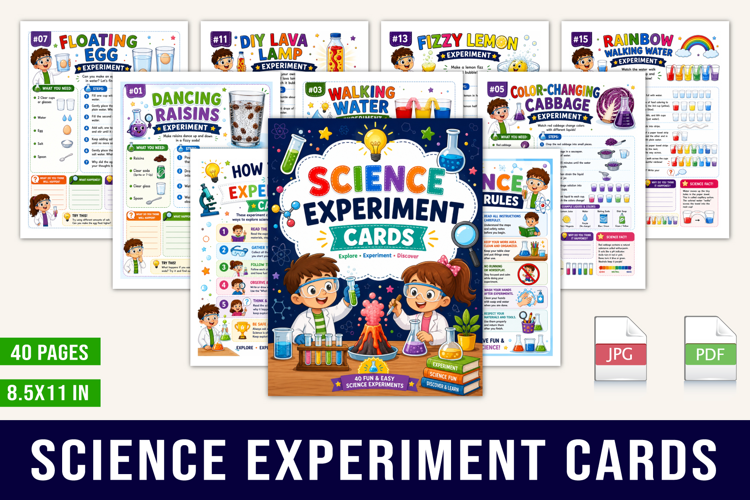 Science Experiment Cards
