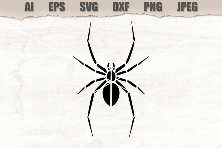 Stencil Minimal Spider Silhouette