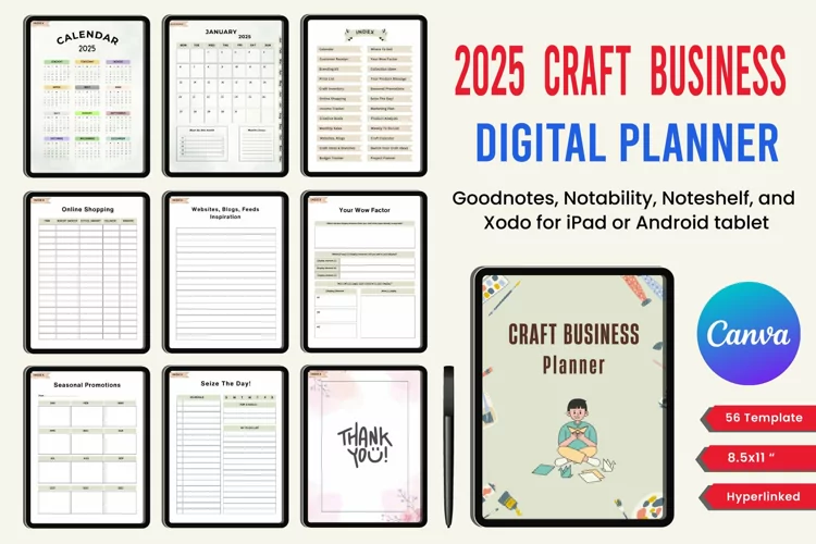2025 Digital Craft Business Planner