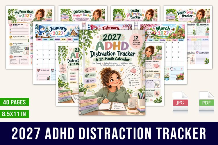 2027 ADHD Distraction Tracker example image 1