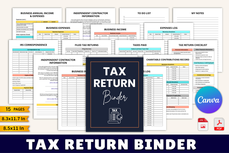 Tax Binder kdp interior