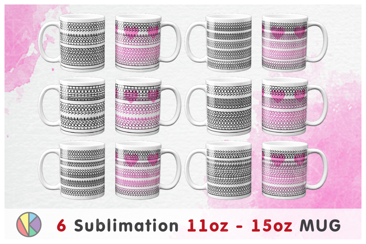 6 Adults Love Hidden Message Patterns - 11oz-15oz Bottom Mug