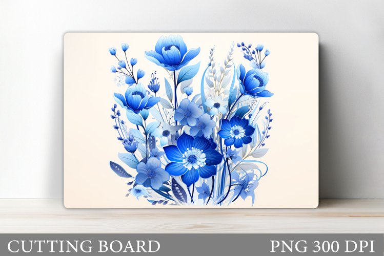 Flowers Cutting Board Sublimation. Wildflowers Cutting Board example image 1