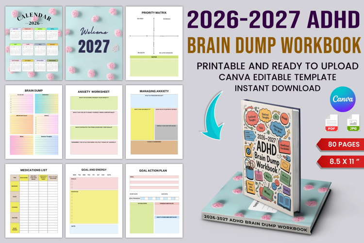 20262027 ADHD Brain Dump Workbook