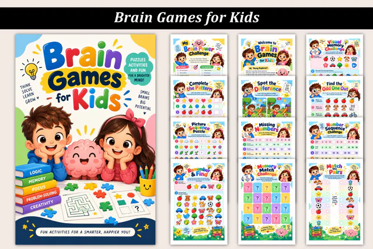 Brain Games for Kids | Printable Puzzle & Activity Workbook