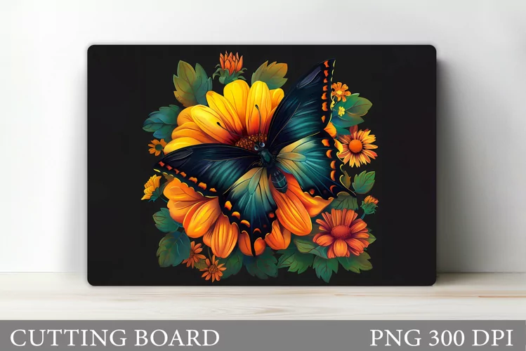 Butterfly Cutting Board. Flower Cutting Board Sublimation