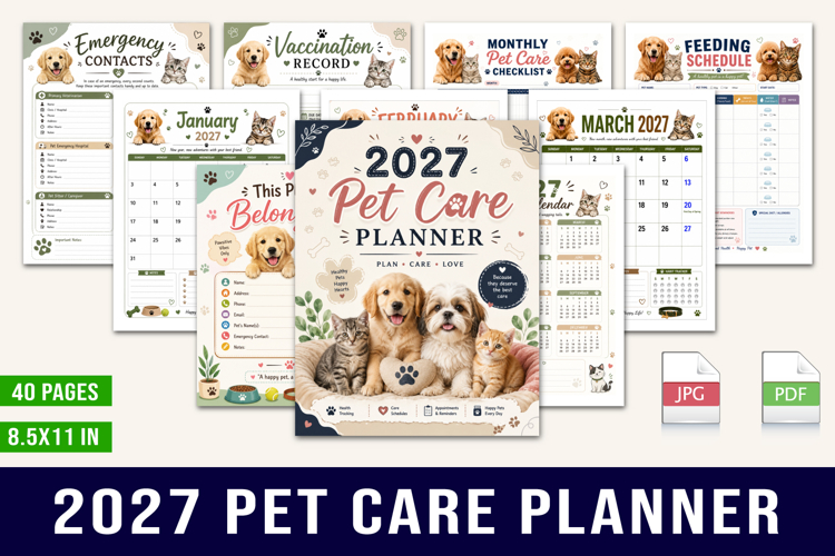 2027 Pet Care Planner