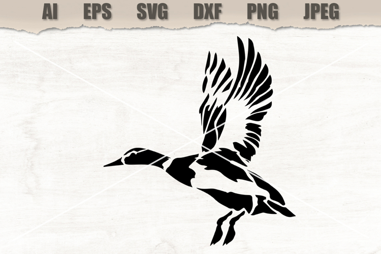 Stencil Flying Goose