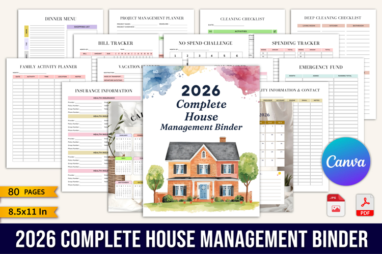 2026 Complete House Management Binder