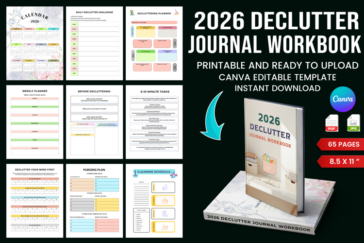 2026 Declutter Journal Workbook