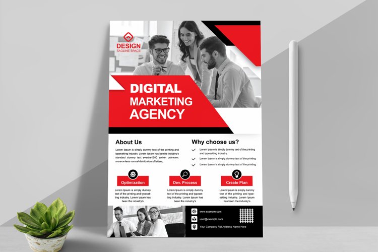 Red Corporate Flyer for Business