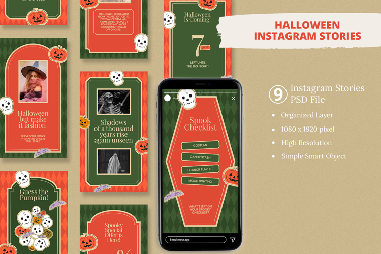 Halloween Instagram story Canva Template