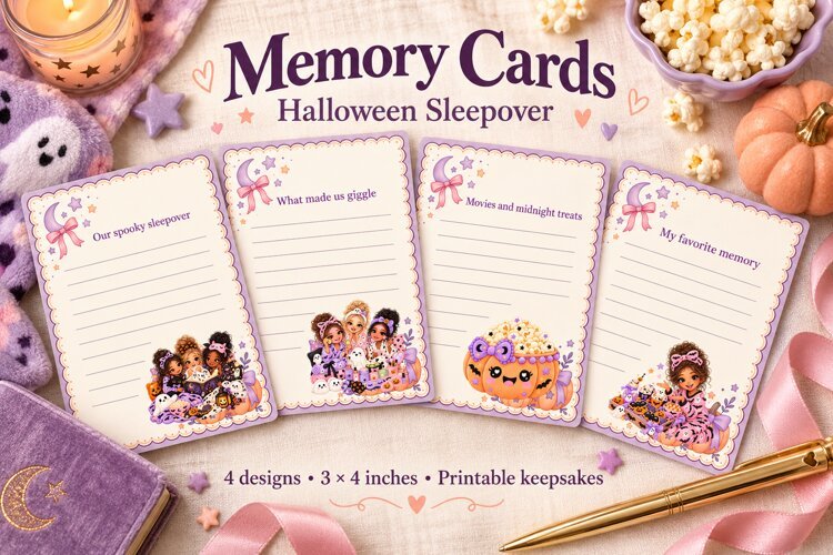 Memory Cards Halloween Sleepover example image 1