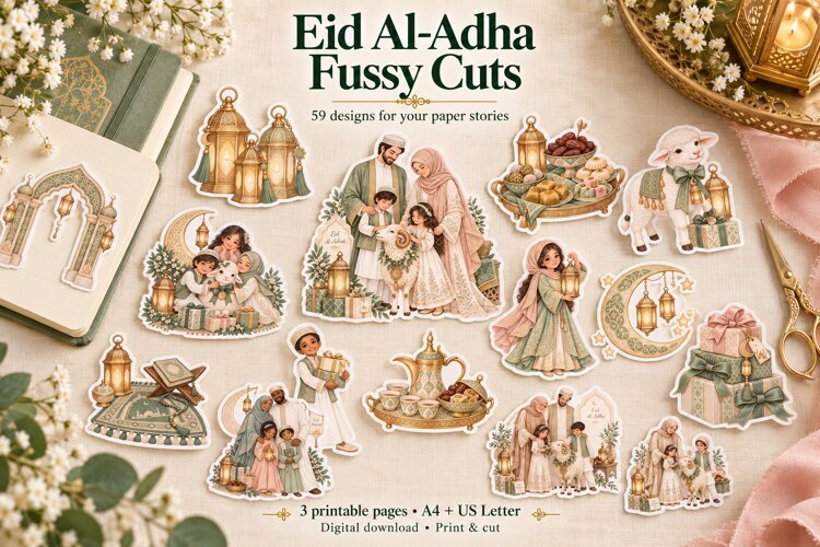 Eid Al Adha Fussy Cut Stickers example image 1