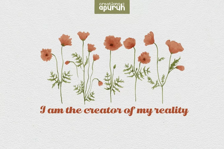Floral "I AM" Affirmation Quotes T-Shirt Design 01