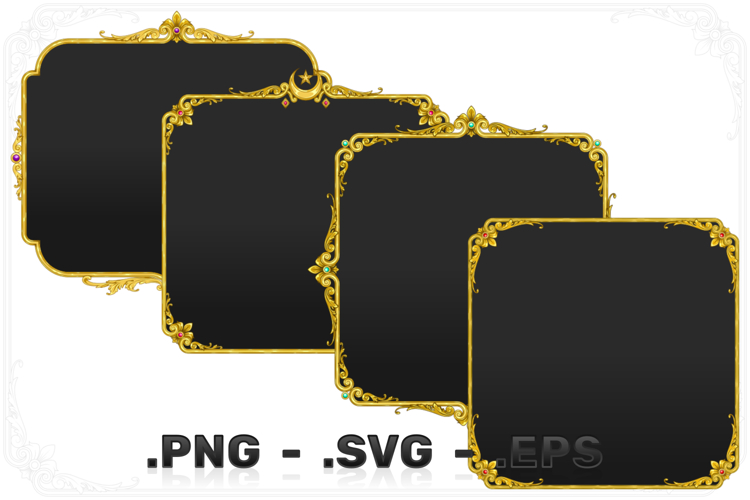 Vector design of a Victorian-style photo frame