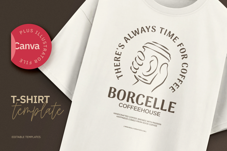 Whimsical Coffee Lover T-Shirt Design