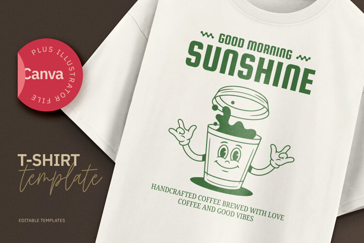 Good Morning Sunshine Retro T-Shirt example image 1