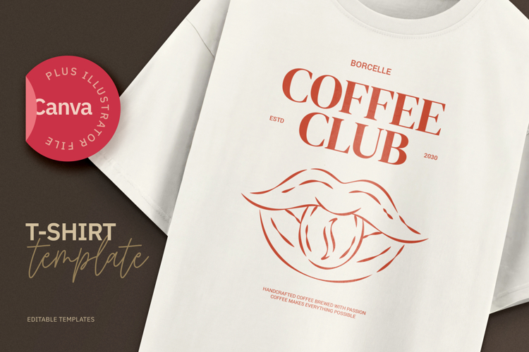 Coffee Club Modern Graphic T-Shirt