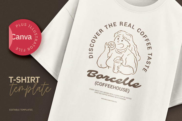 Coffeehouse Logo Canva & Illustrator Template