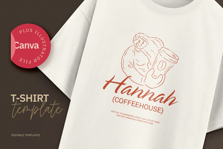 Coffeehouse T-shirt Canva & Illustrator Template