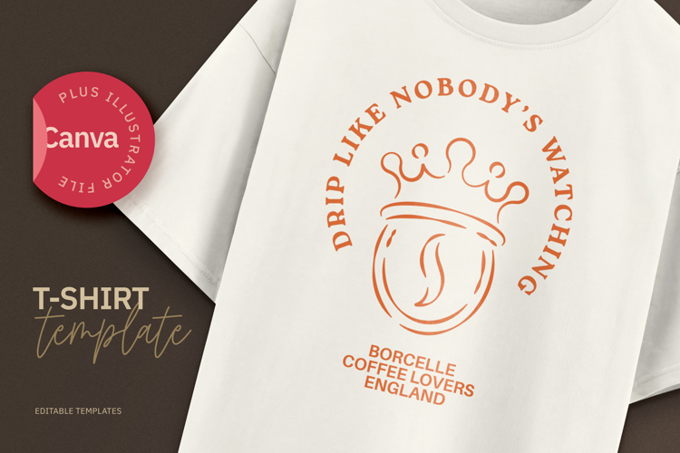 Coffee Lover Modern Graphic T-Shirt