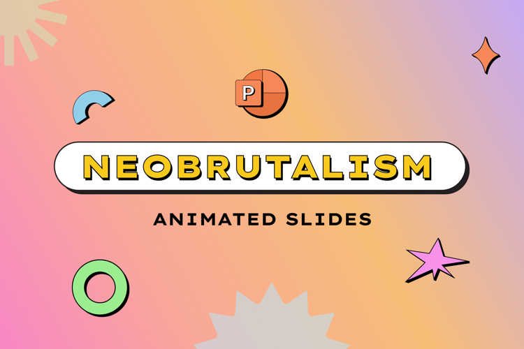 Neobrutalism Animated PowerPoint Template example image 1