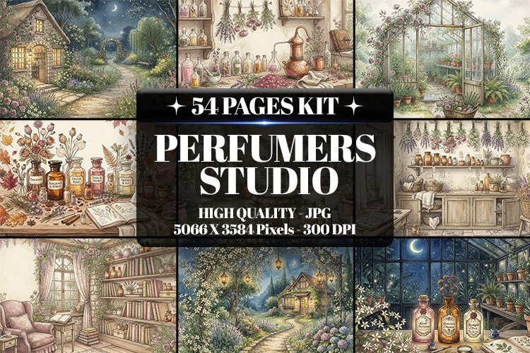 Perfumers Studio Junk Journal Digital Kit| Junk Journal example image 1
