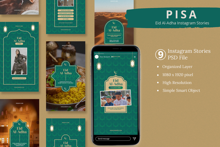 Pisa - Eid Al-Adha Instagram Story & Canva Template