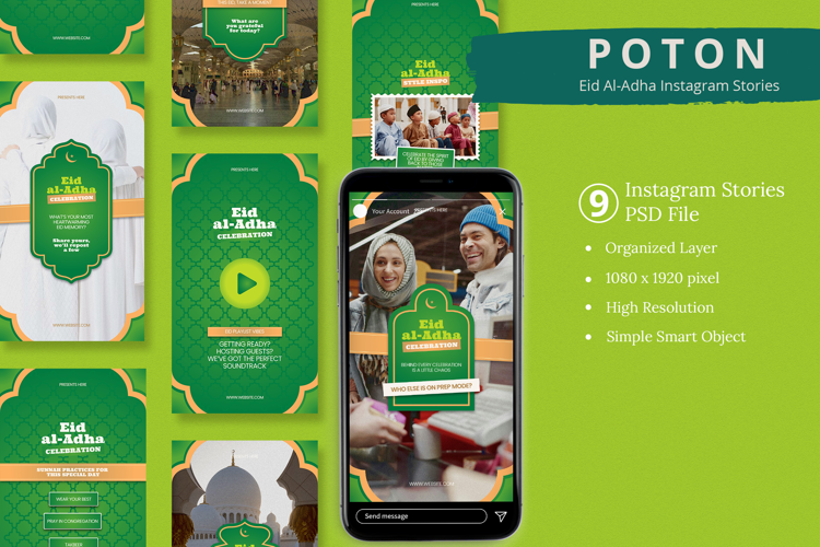 Poton - Eid Al-Adha Instagram Story & Canva Template