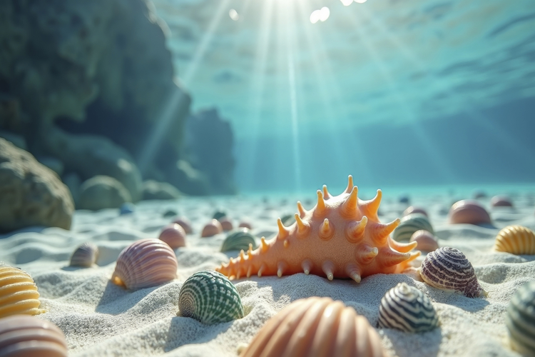 Seashells Beach Background