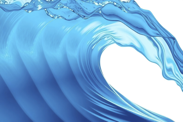 Blue Wave Water Background