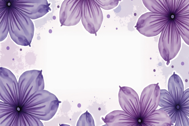 Purple Flower Border Background example image 1