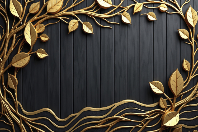 Golden Floral Background