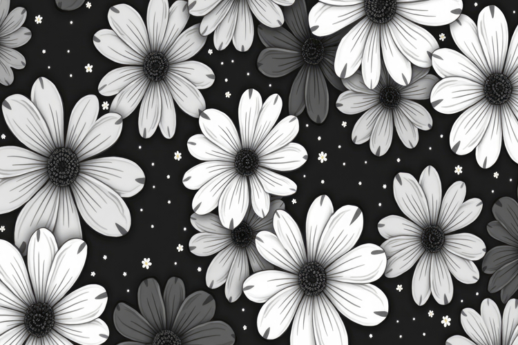 Flower Clipart Black And White