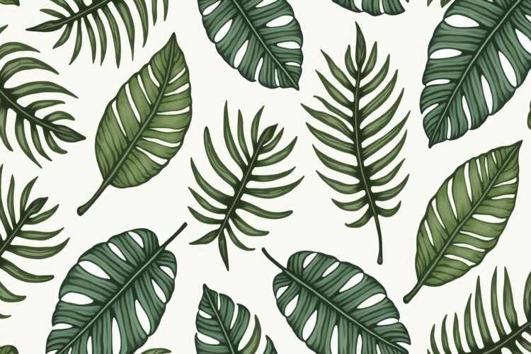 Palm Leaf Pattern Background example image 1