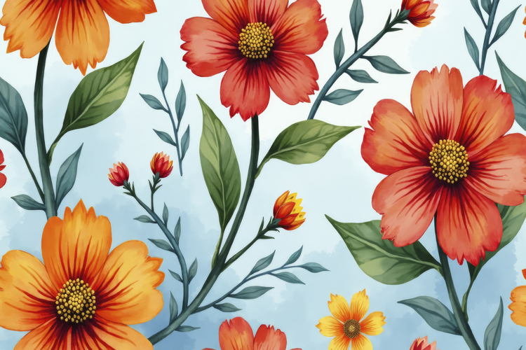 Colorful Floral Pattern Background